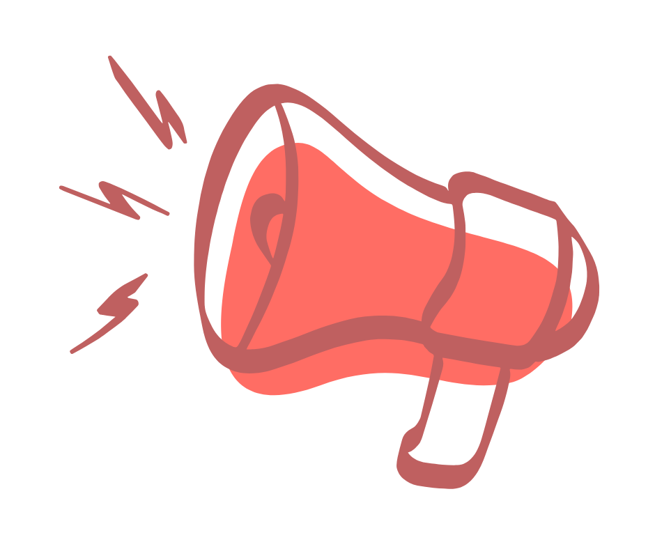 Graphic of urgent looking microphone sounding an alert.